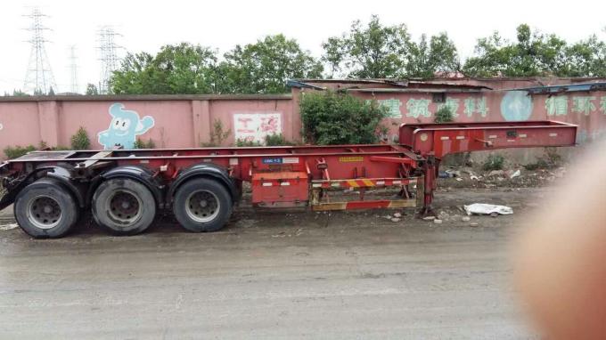 20 Ft Tri Axles Used Truck Trailers Single Drum Roller For Transportation